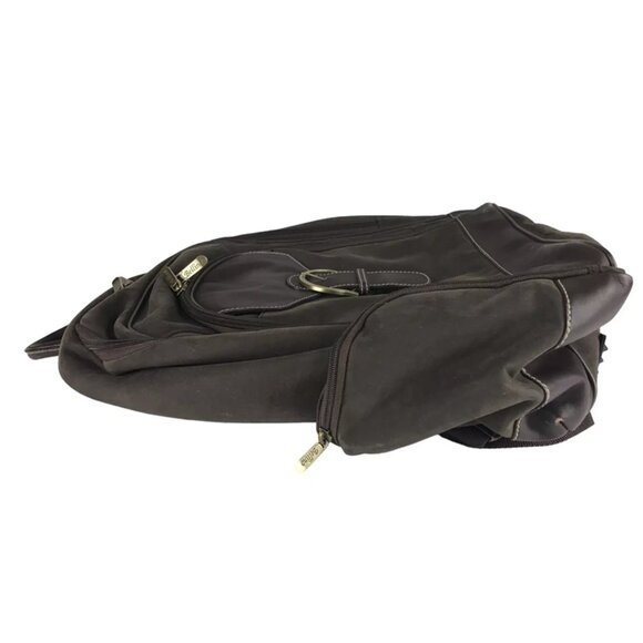 Bellino Unisex Adults Brown Inner Dividers Zipper Shoulder Strap Laptop Bag - Picture 4 of 11